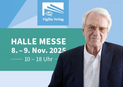 Vigilia-Verlags-Chef Gerhard Hücker auf der Buchmesse Halle (Saale)